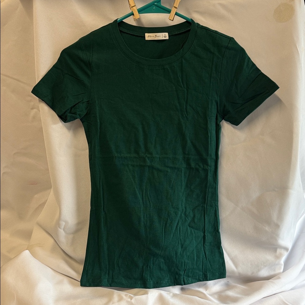 Active Basic Deep Green Short Sleeve Tee